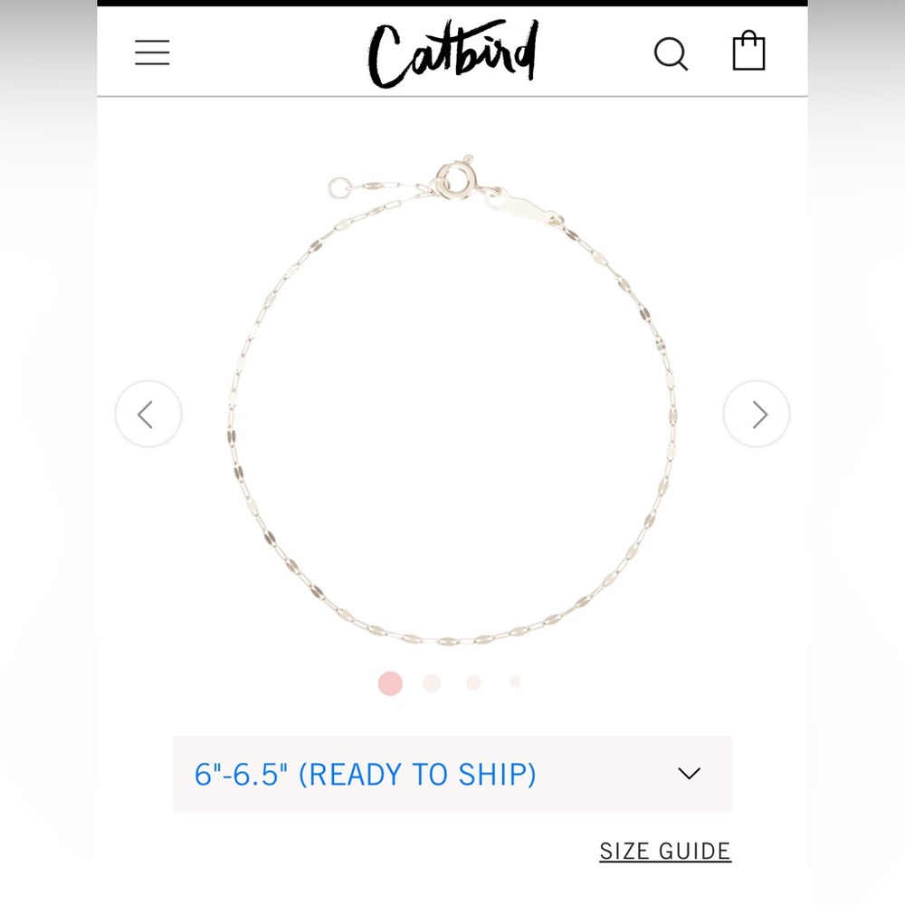 Catbird NYC tinsel white gold bracelet